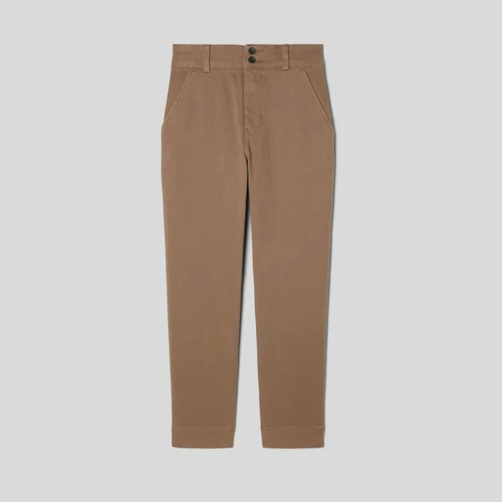 Everlane The Organic Straight-Leg Pant - Toasted Coconut Size 2